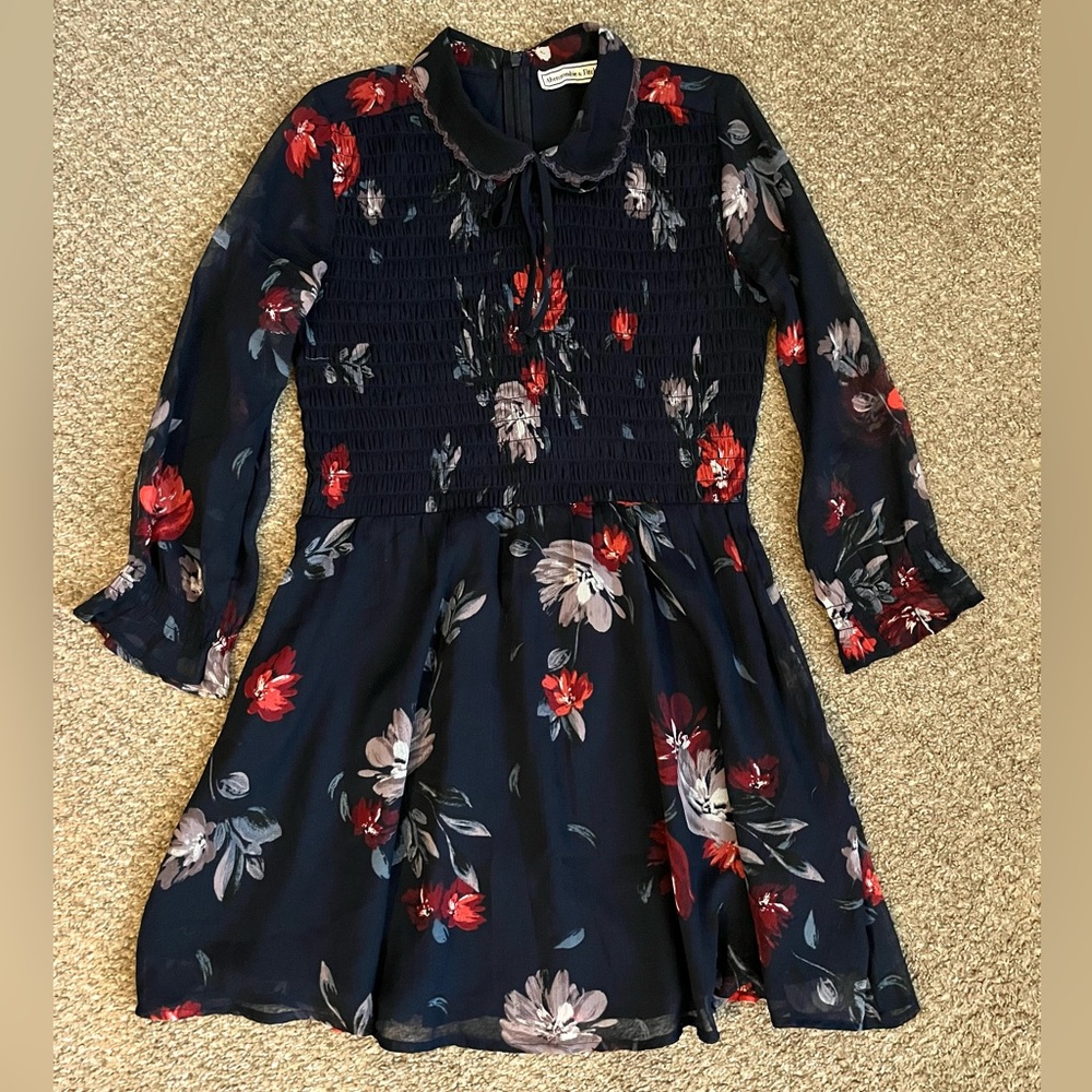 A&F Chiffon dress with Peter Pan collar